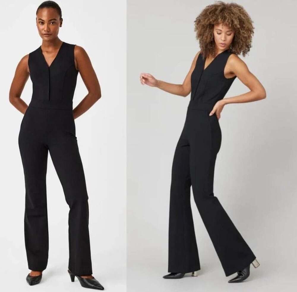 Spanx The Perfect Sleeveless Jumpsuit Size M Black